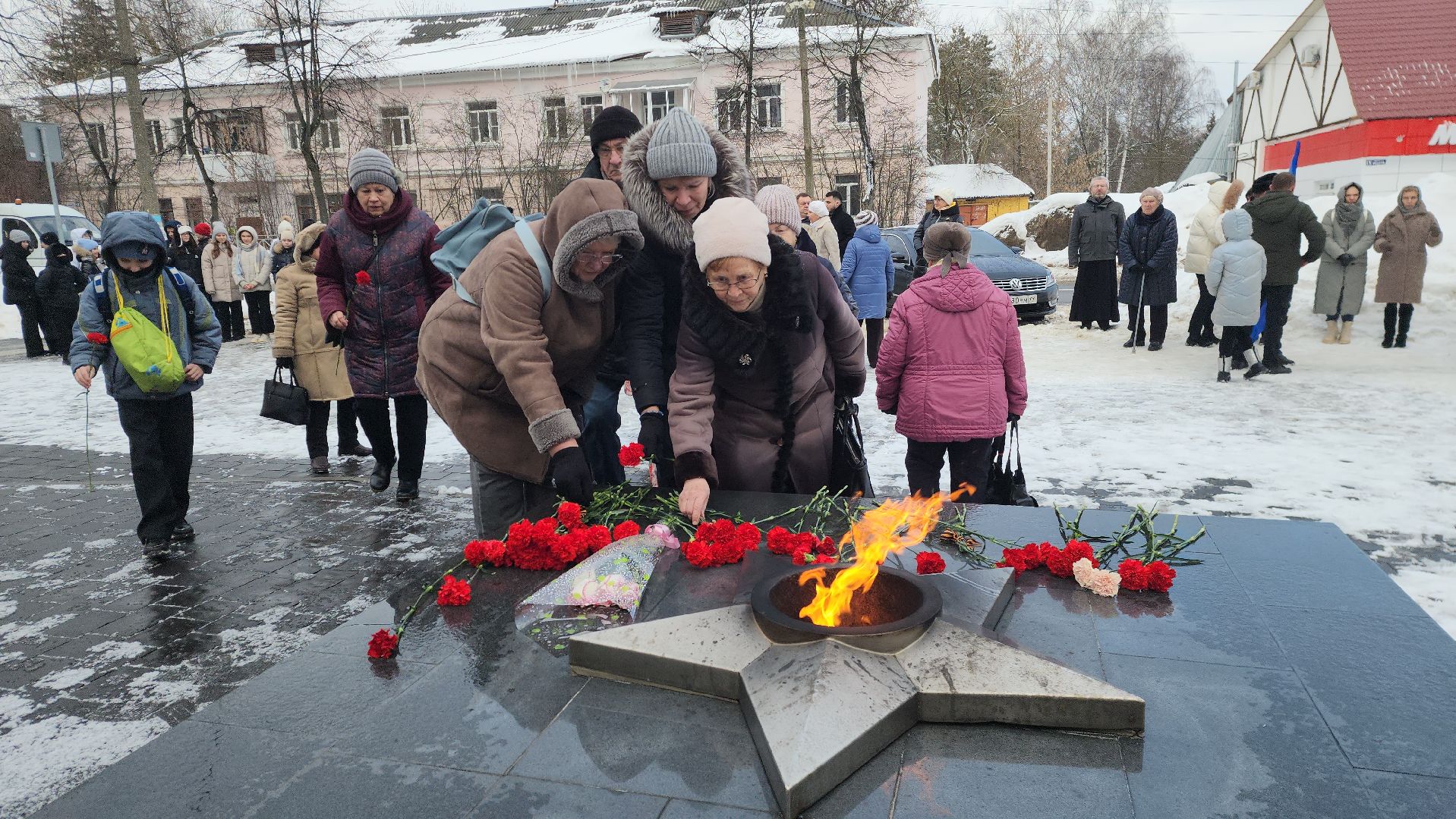 шатура, митинг, вов, сталинградская битва, вечный огонь, митинг памяти,