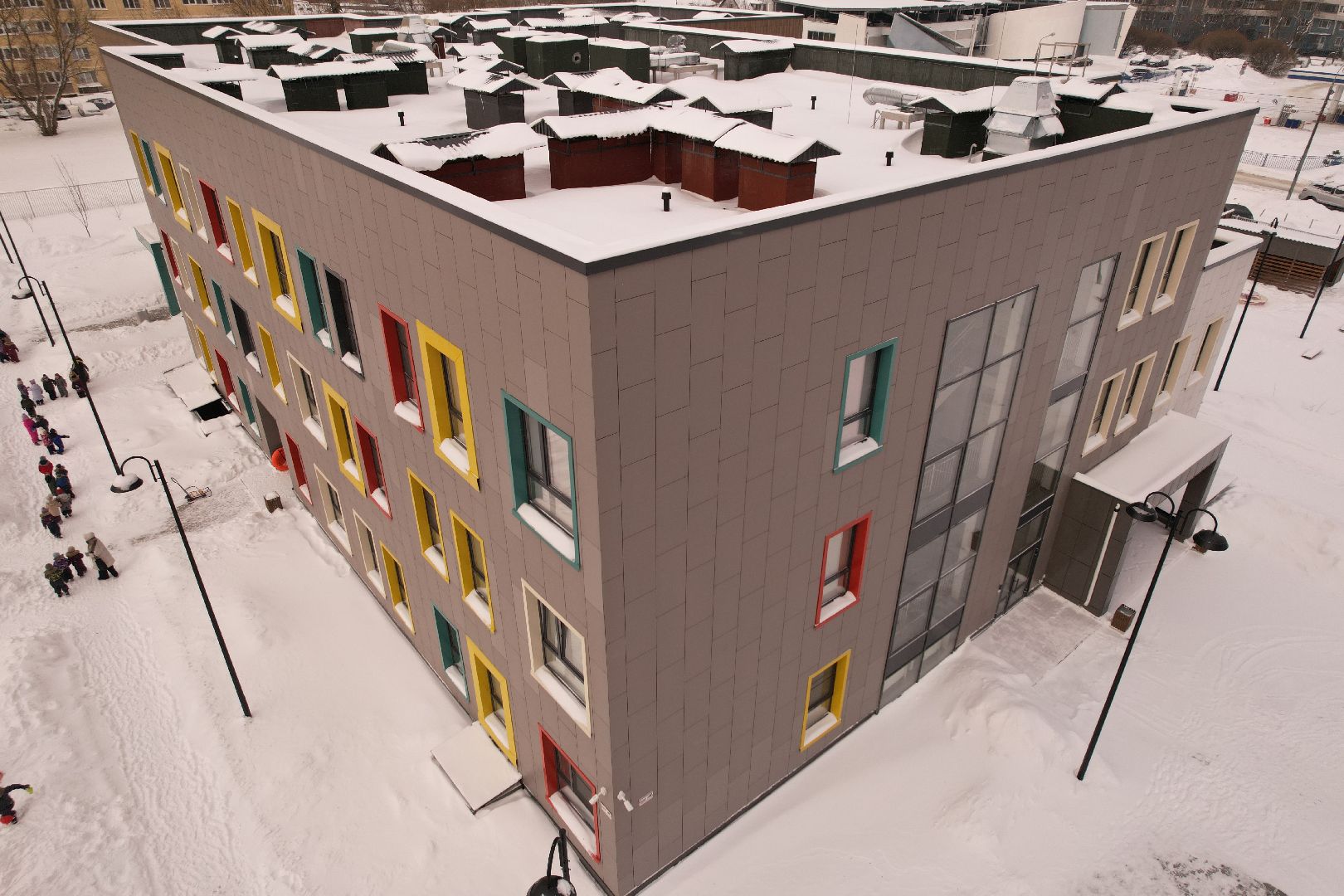 видео с коптера, королёв, детский сад,