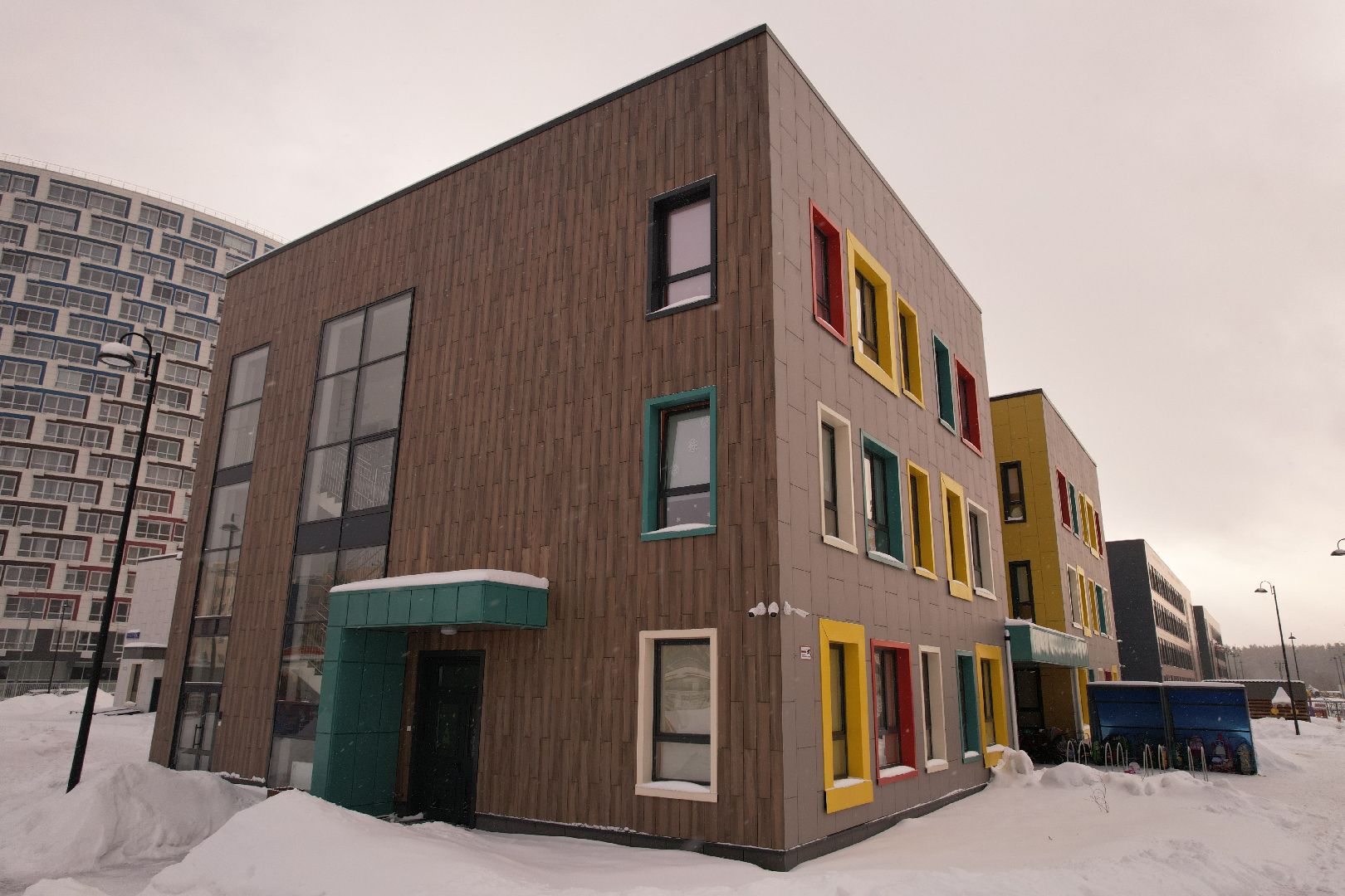 видео с коптера, королёв, детский сад,