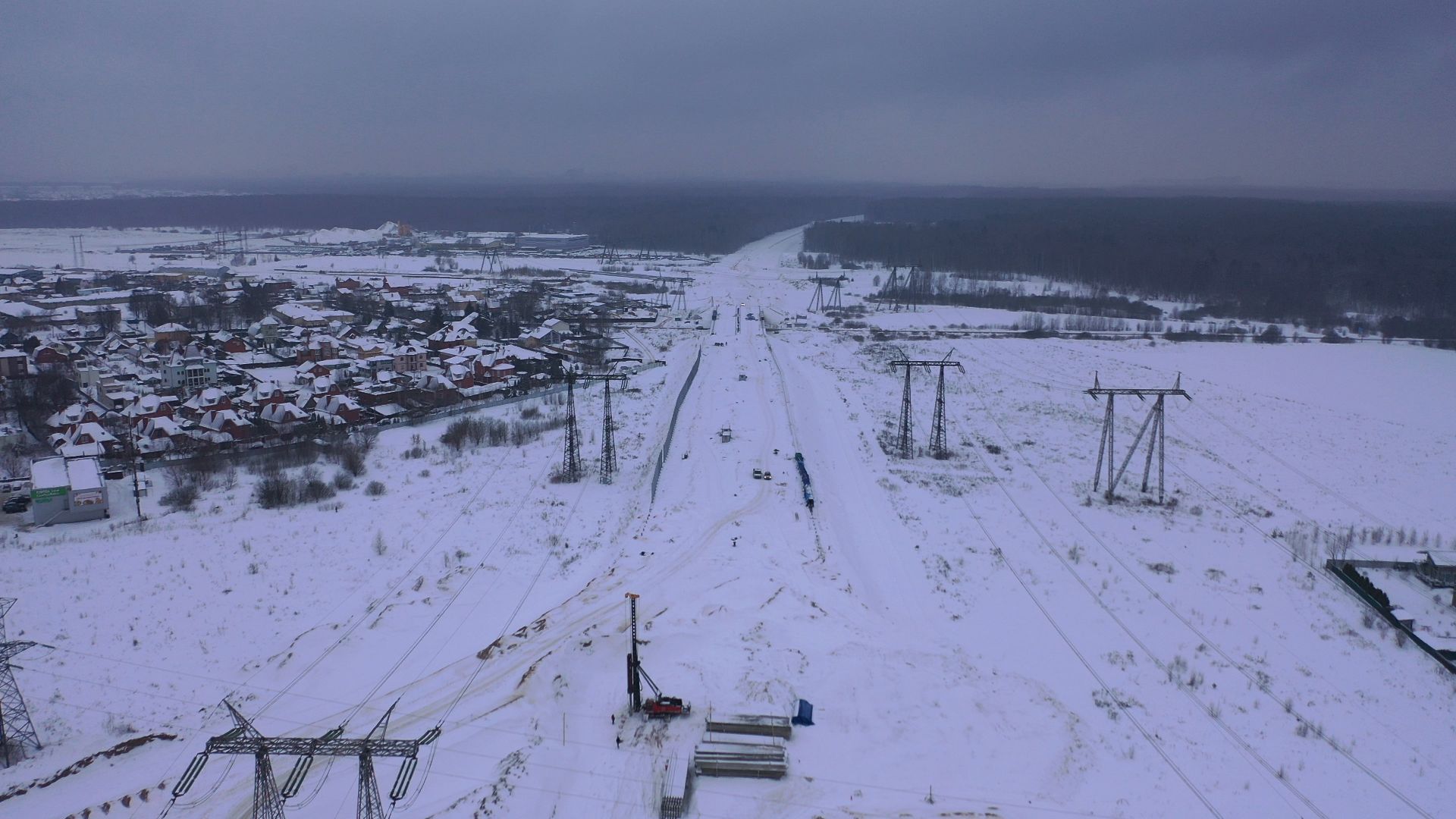 видео с коптера, мытищи, трасса,