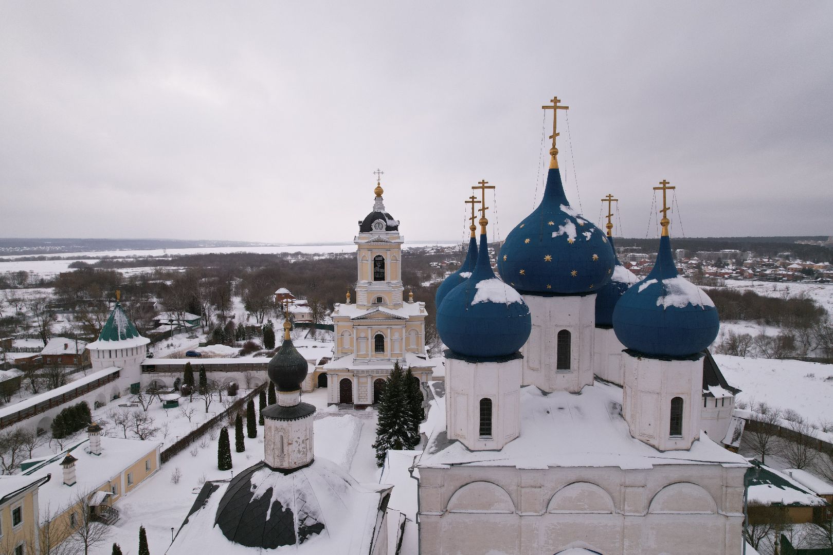 видео с коптера, монастырь, серпухов,