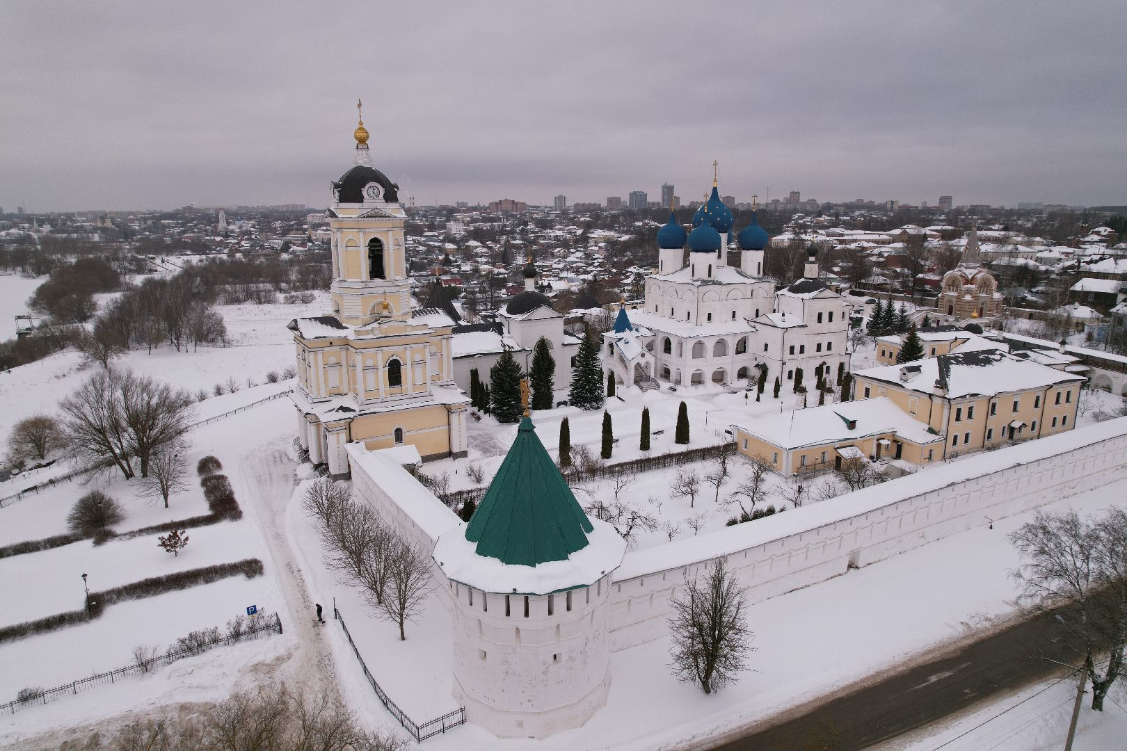 видео с коптера, монастырь, серпухов,