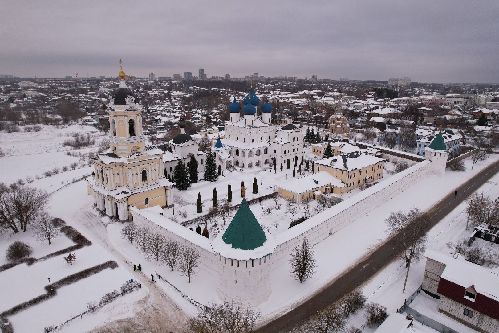 видео с коптера, монастырь, серпухов,