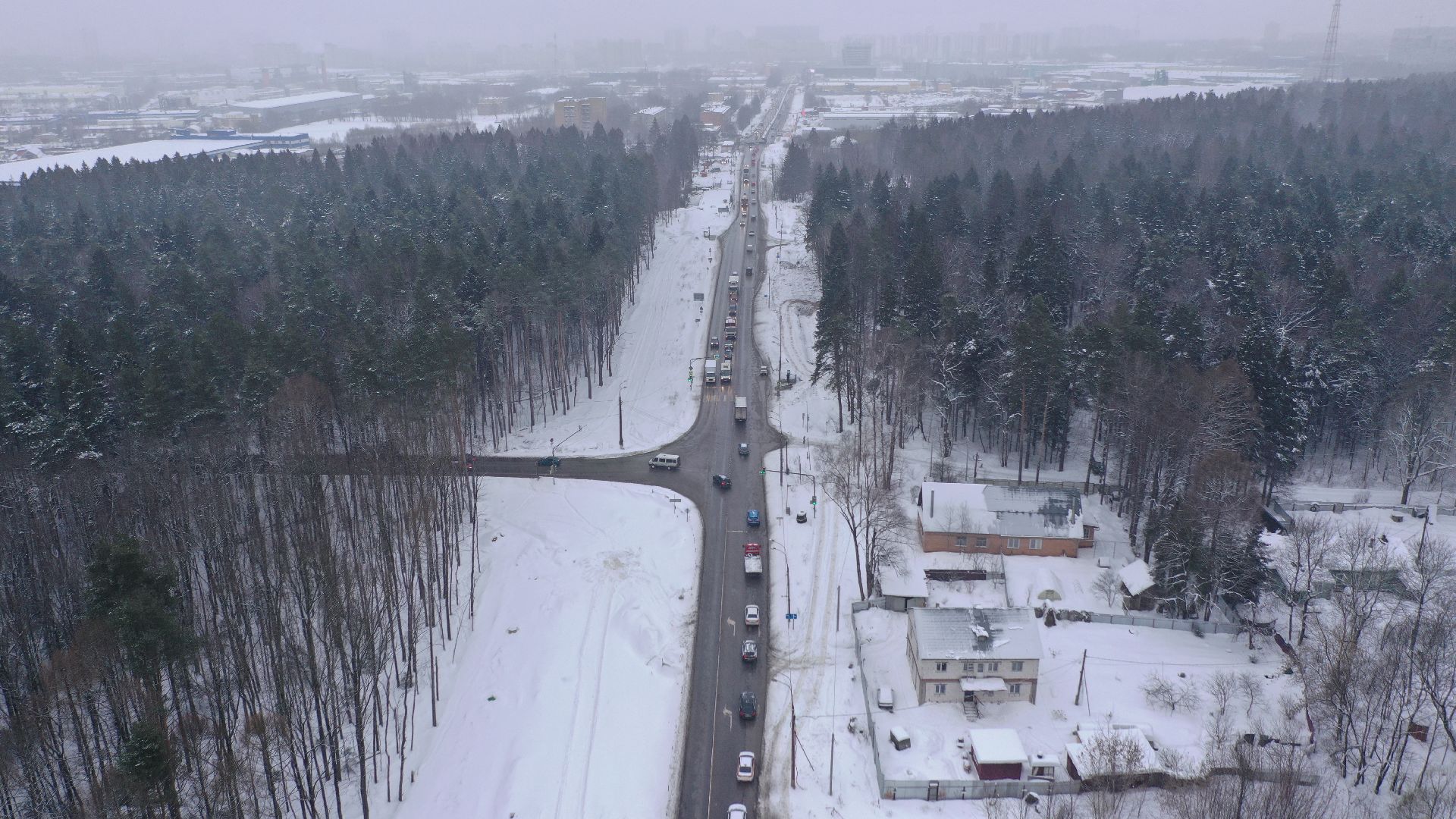 видео с коптера, мытищи, Пироговского шоссе,