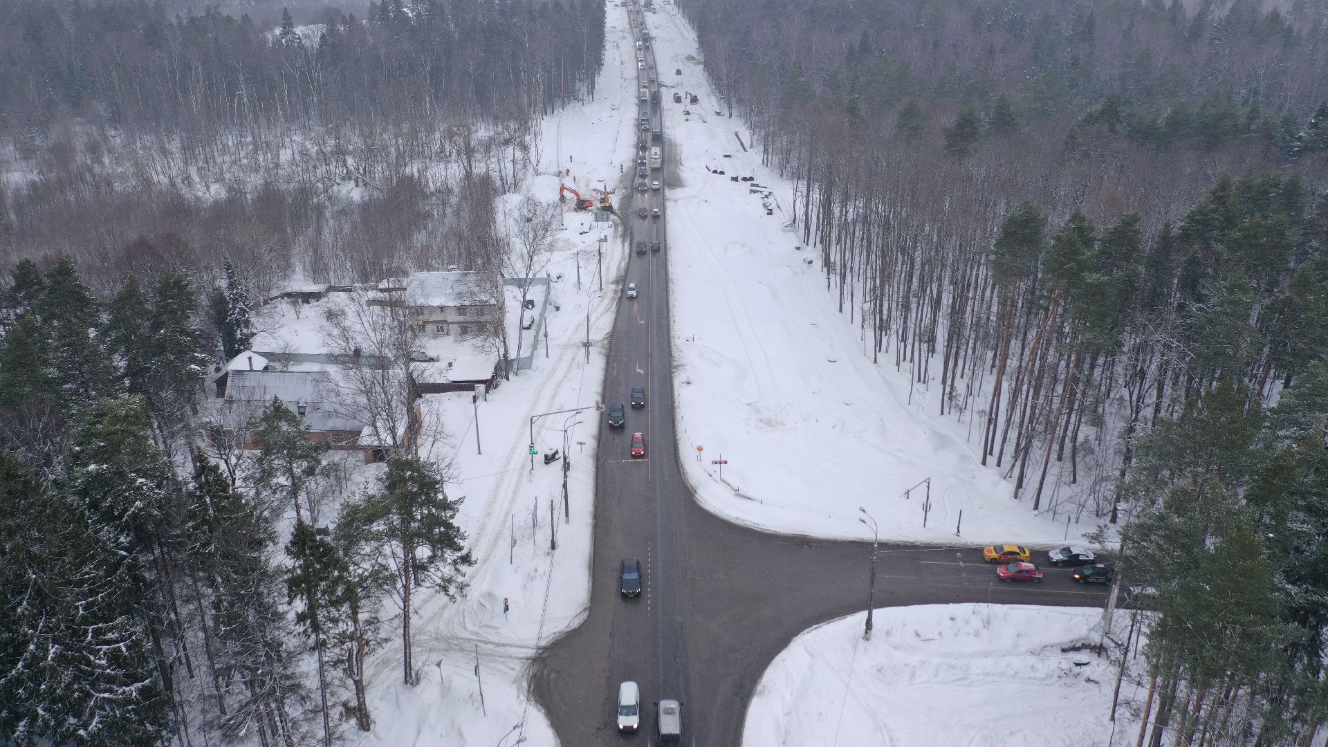 видео с коптера, мытищи, Пироговского шоссе,
