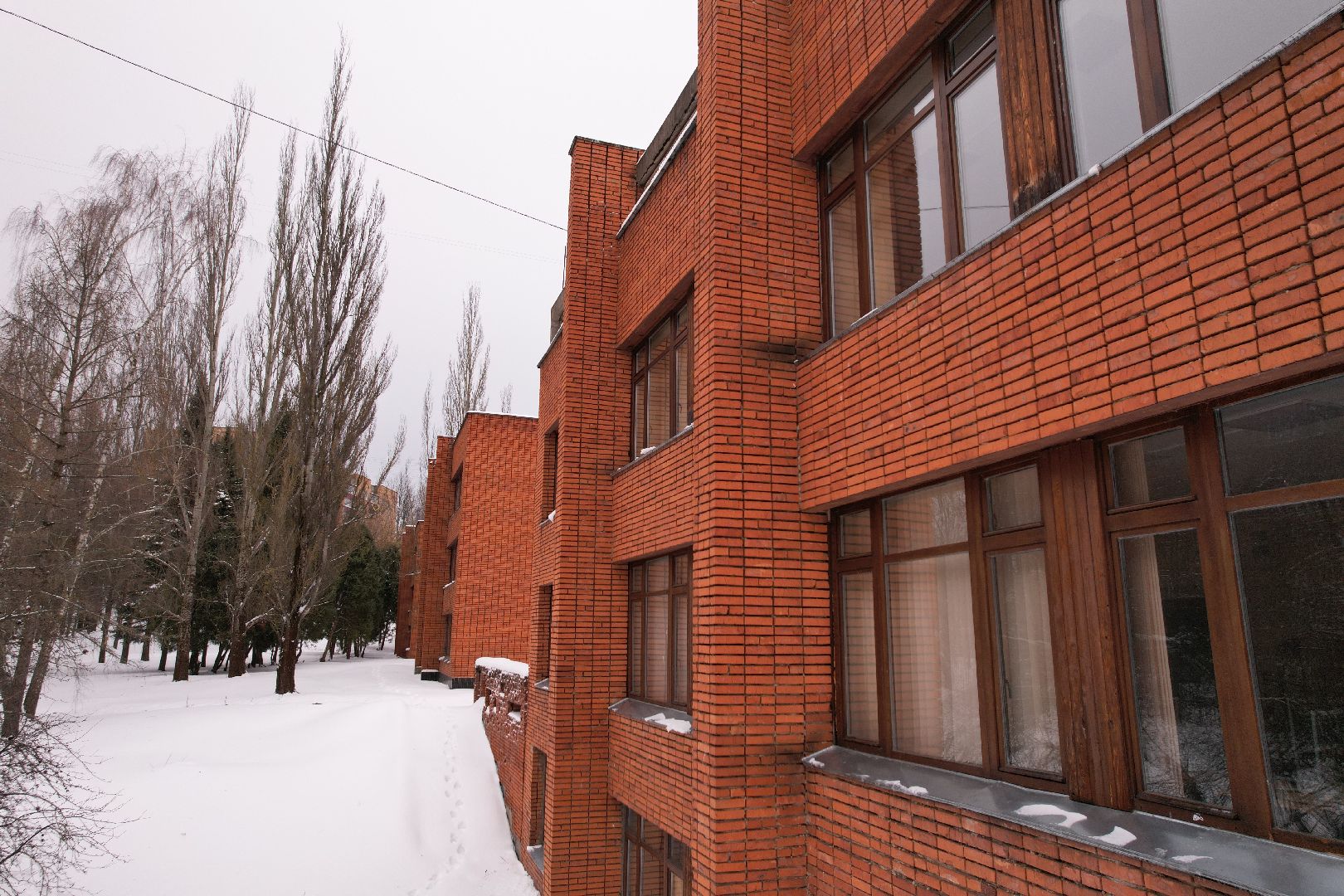 пущино, гимназия, видео с коптера,