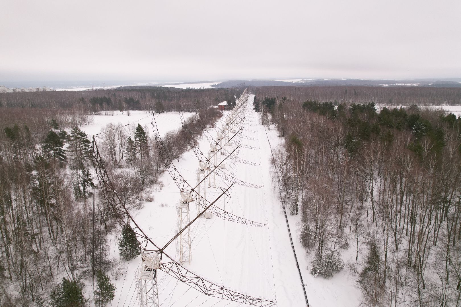 видео с коптера, пущино, абсерватория,