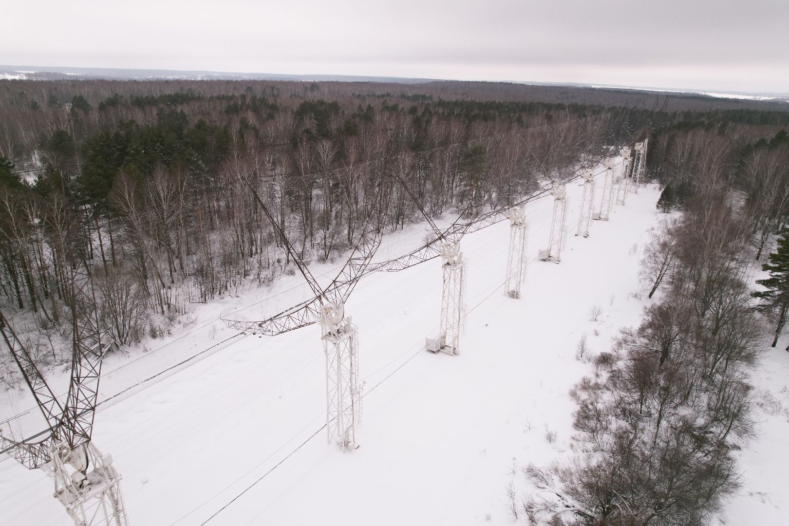 видео с коптера, пущино, абсерватория,