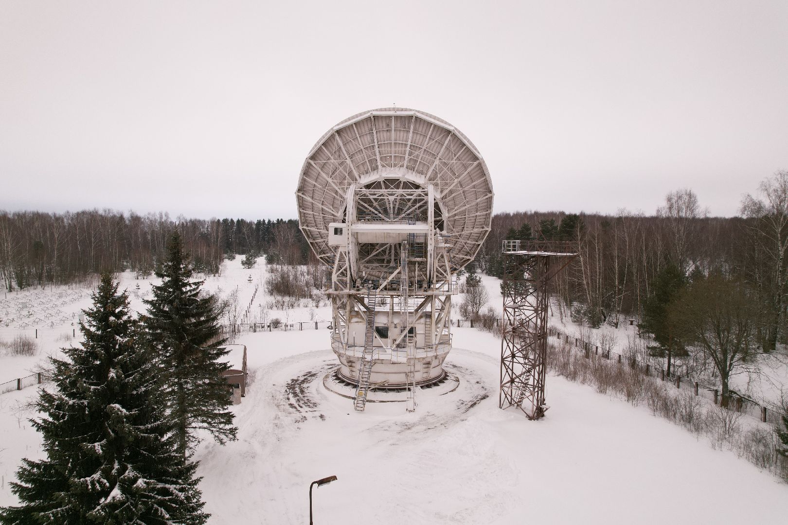 видео с коптера, пущино, абсерватория,