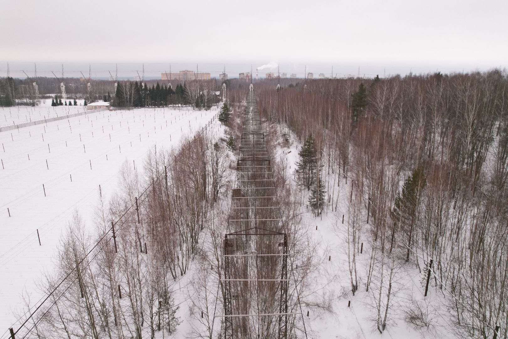 видео с коптера, пущино, абсерватория,