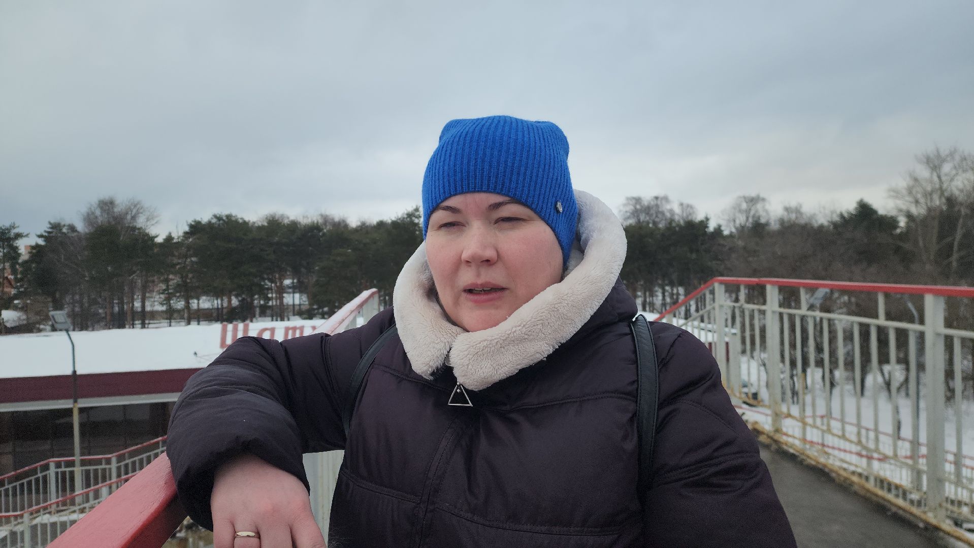 шатура, жд, мост, пешеходный мост, очистка снега,