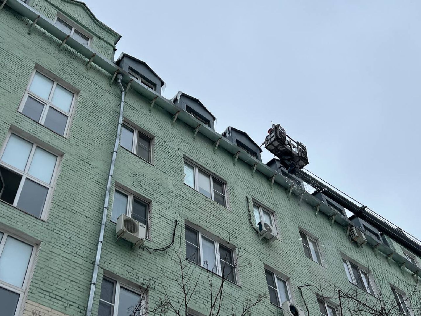 Реутов, ЖКХ, сосульки, снег, наледь, крыша,