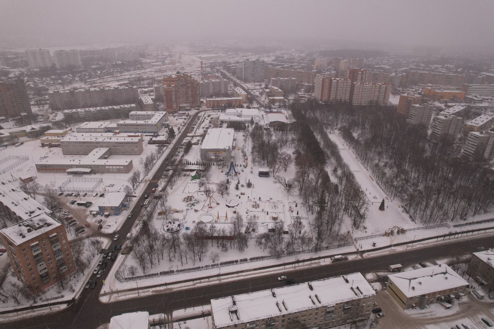 видео с коптера, питомник, парк, серпухов,
