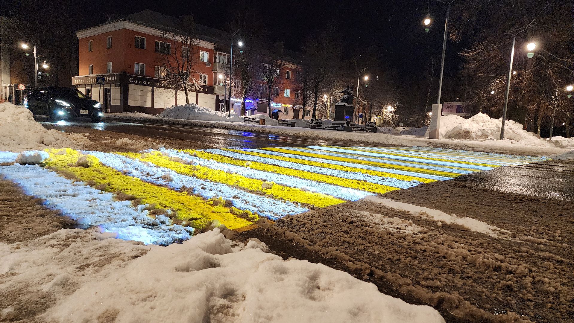 Проекционный пешеходный переход, Егорьевск, Подмосковье, московская область,