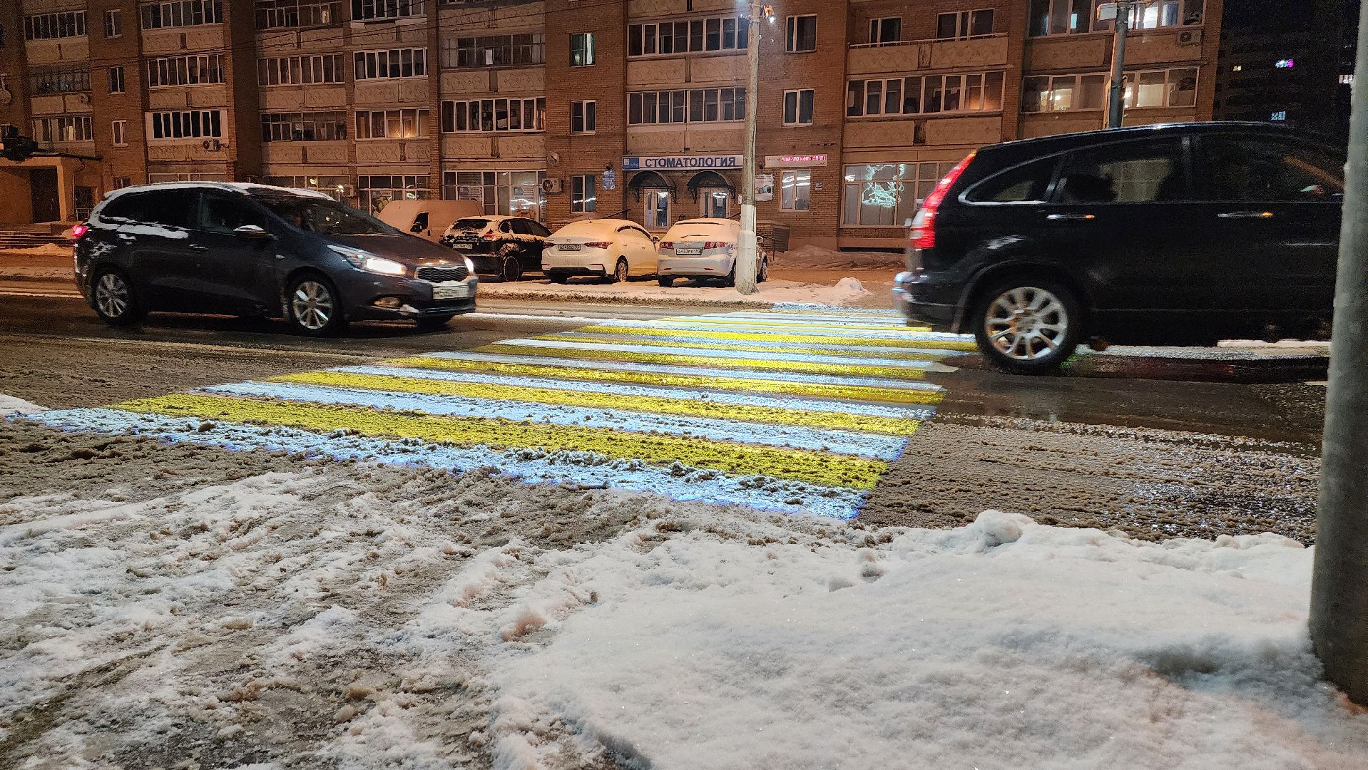 Проекционный пешеходный переход, Егорьевск, Подмосковье, московская область,