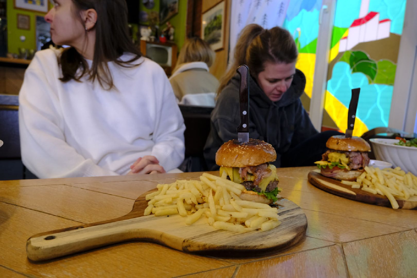 пущино, еда, ресторан, зима в подмосковье, бургер,