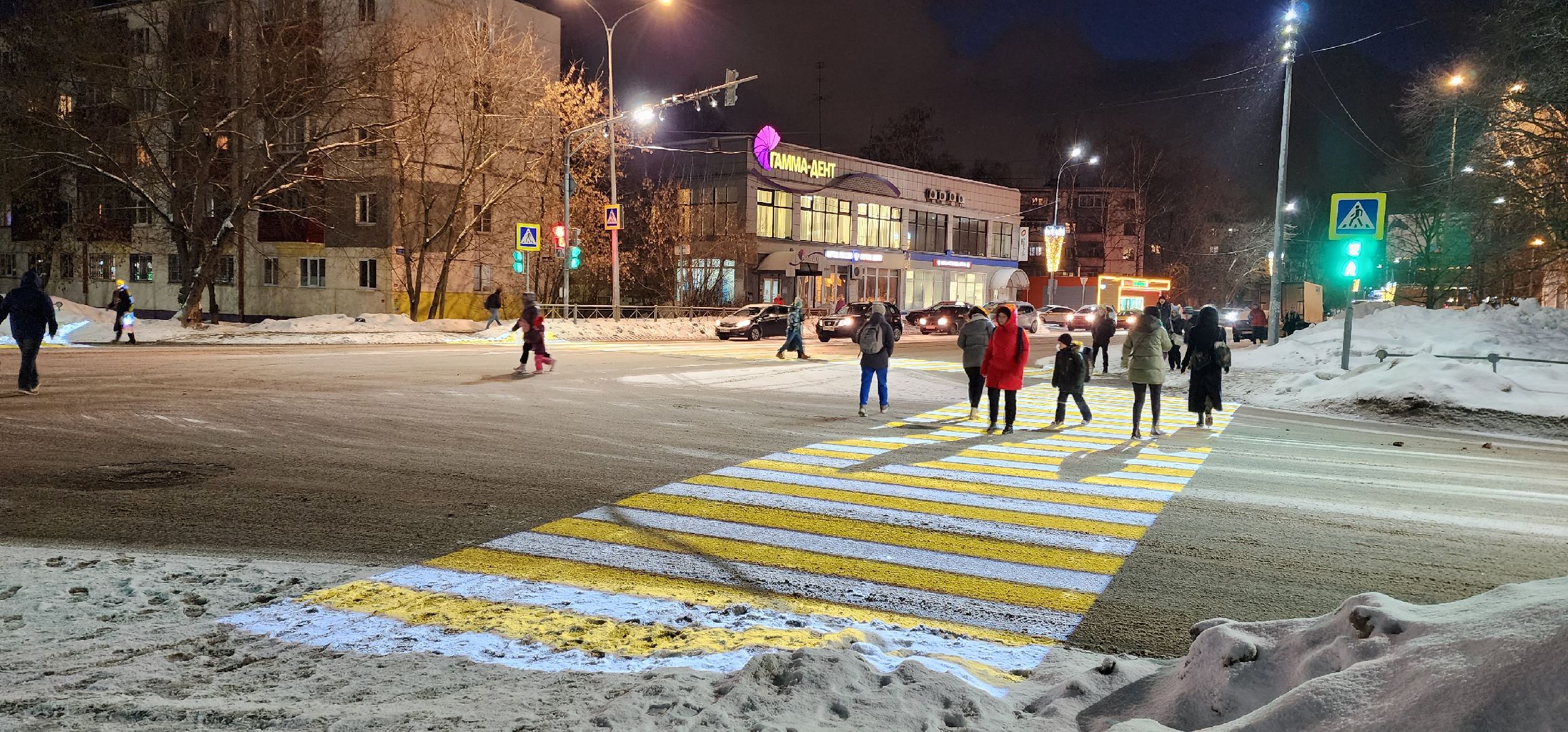 раменское, дороги, безопасность дорожного движения, проекционный пешеходный переход на пересечении улиц Михалевича и Гурьева,