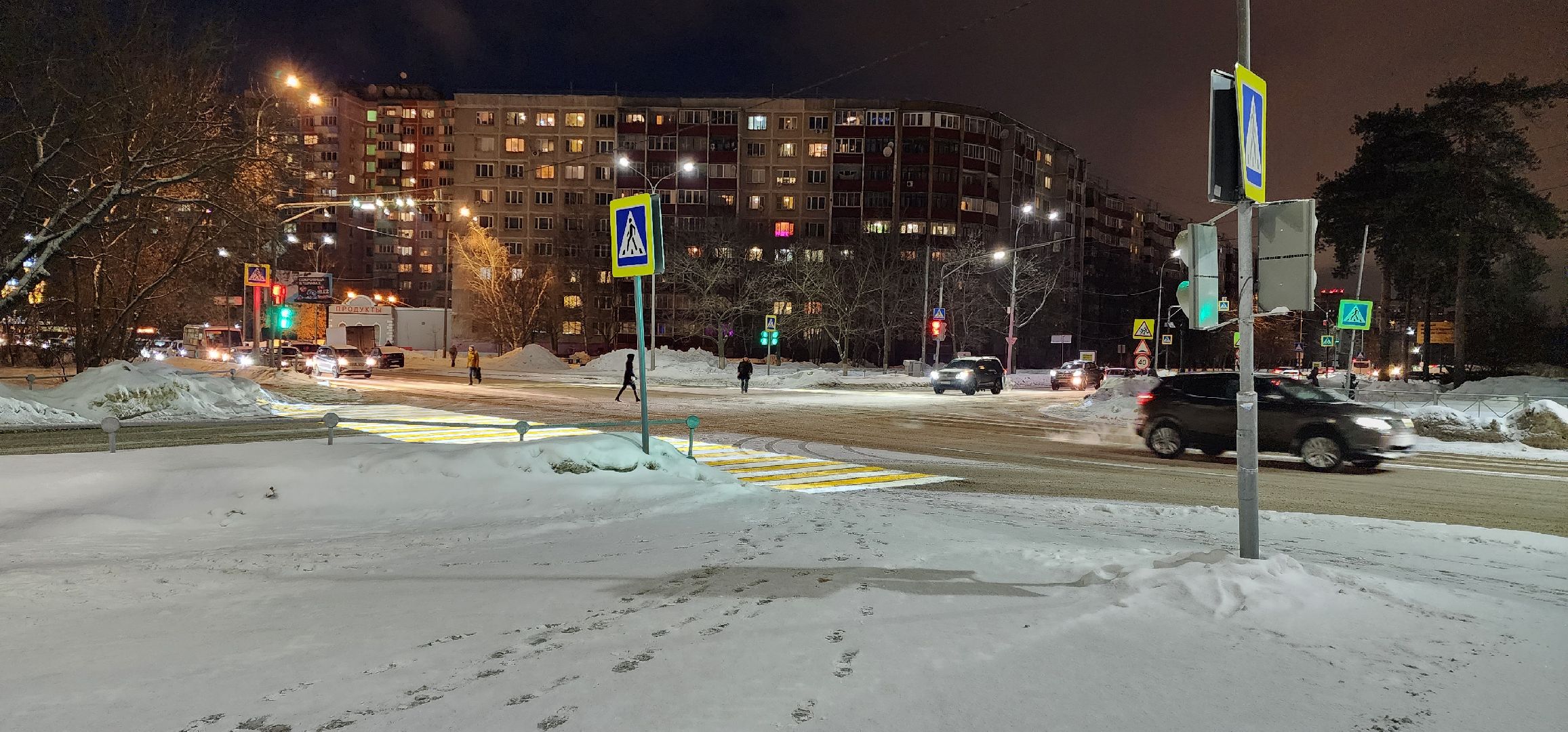 раменское, дороги, безопасность дорожного движения, проекционный пешеходный переход на пересечении улиц Михалевича и Гурьева,