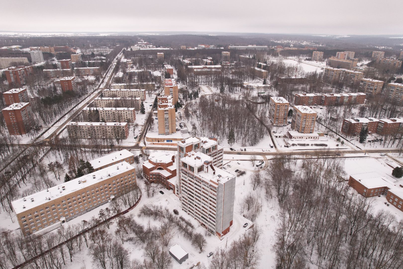 видео с коптера, дом, пущино,