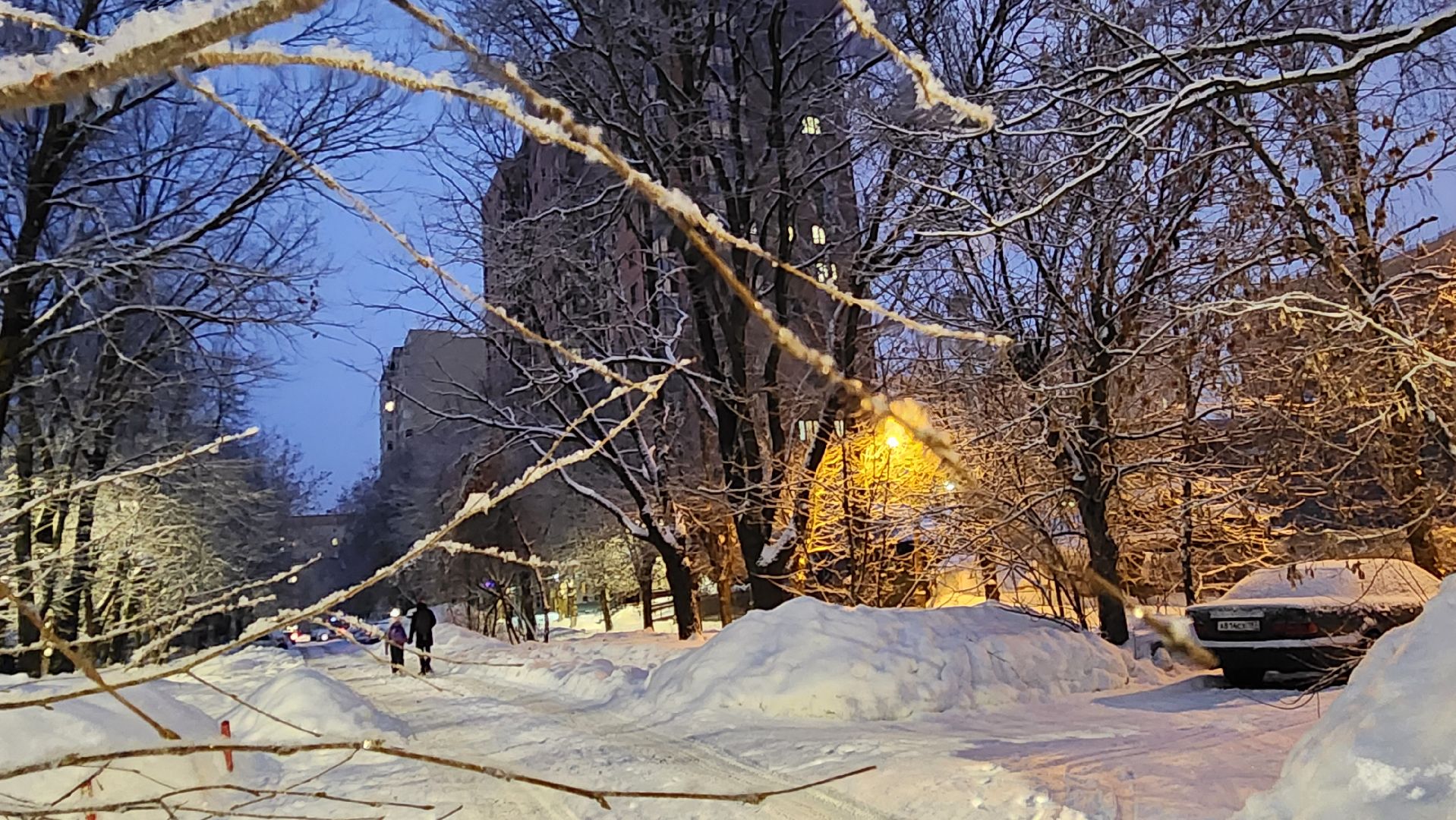 Подмосковье, Городской округ Пушкинский, Ивантеевка, Циклон Ольга, Снегопад, Погода,