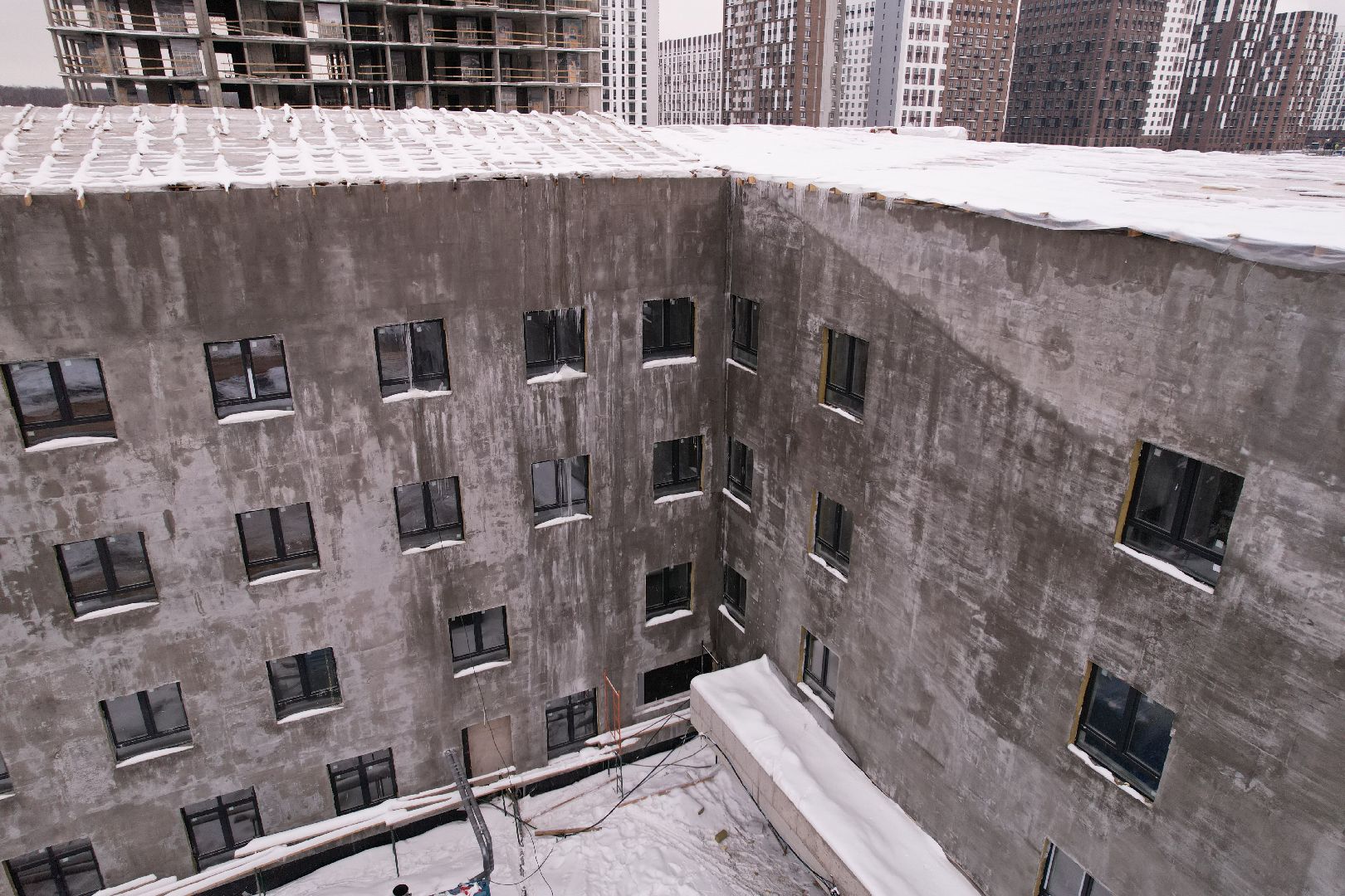 видео с коптера, поликлиника, ленинский,