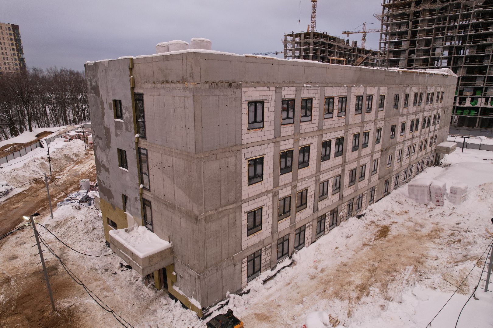 видео с коптера, поликлиника, ленинский,