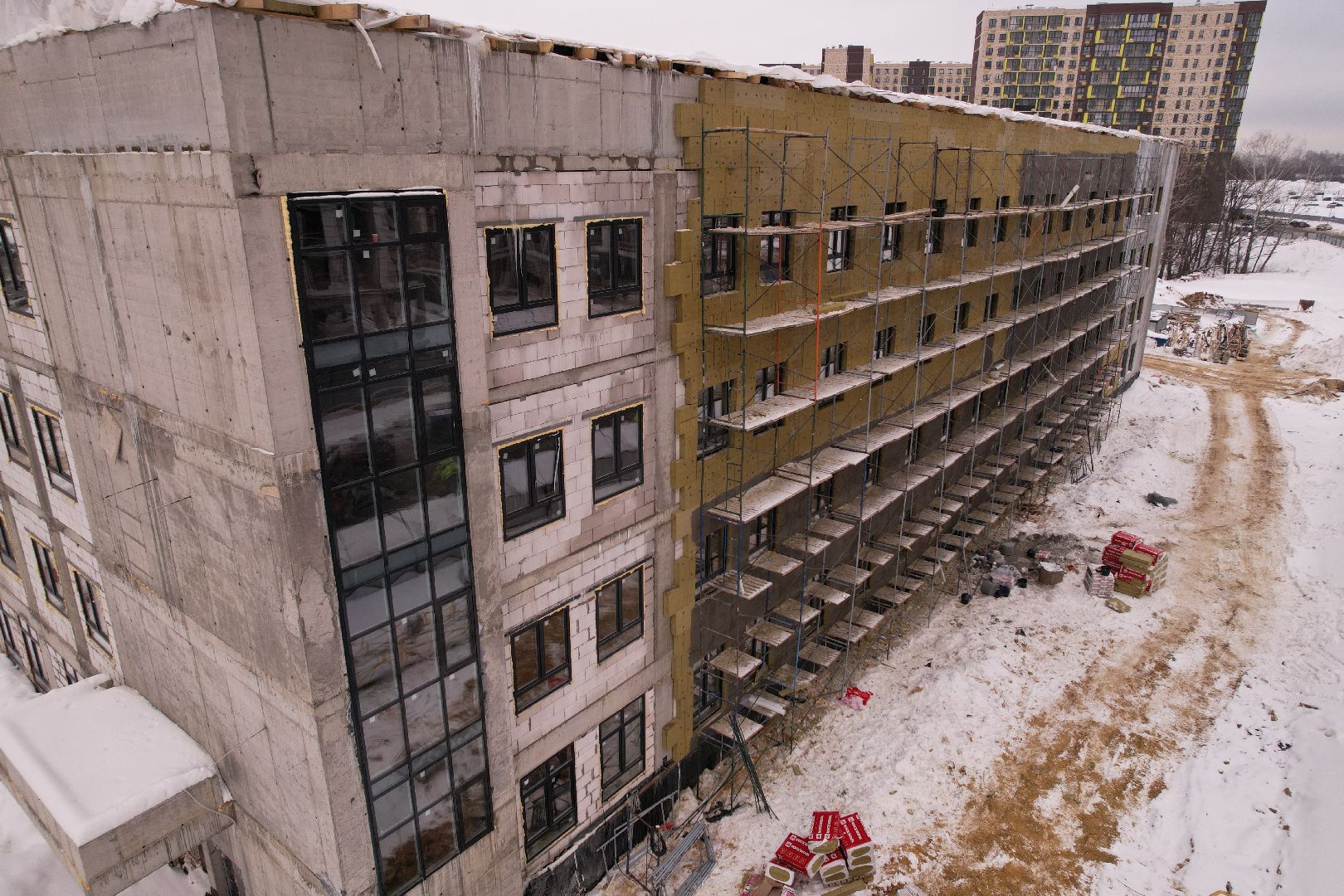 видео с коптера, поликлиника, ленинский,