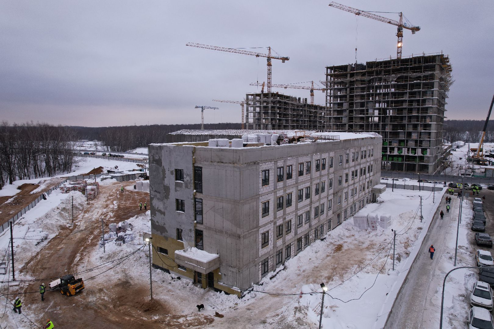 видео с коптера, поликлиника, ленинский,