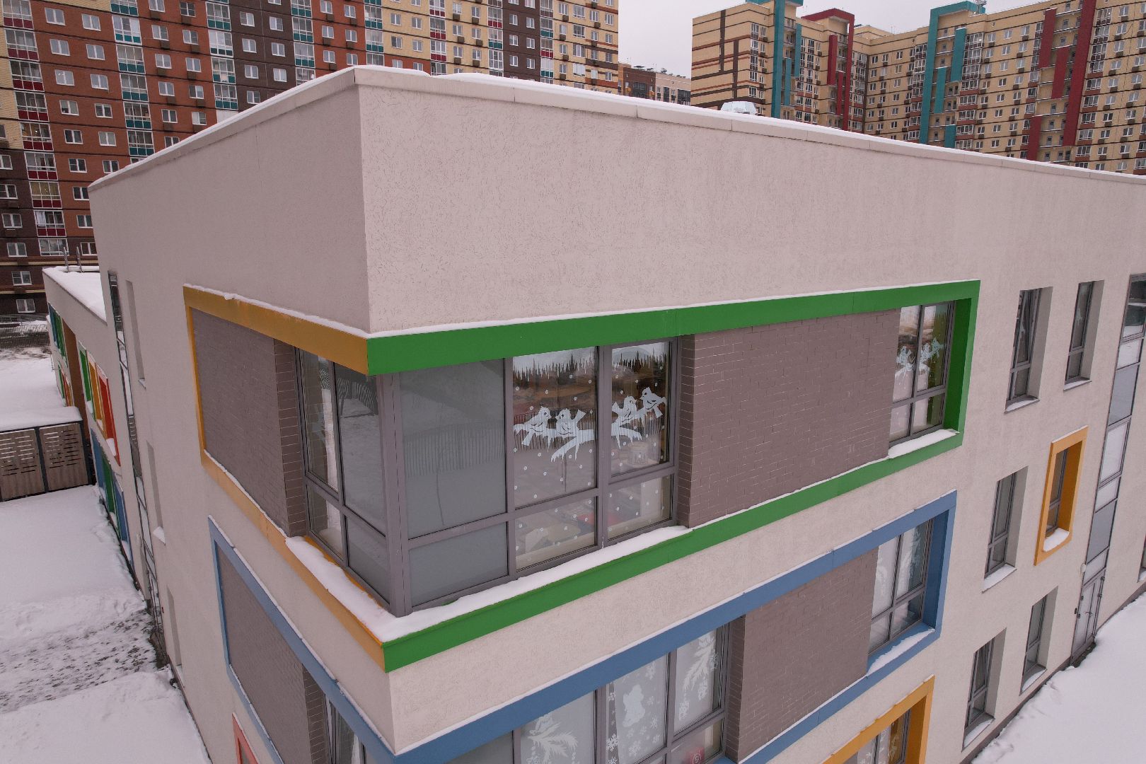 видео с коптера, детский сад,