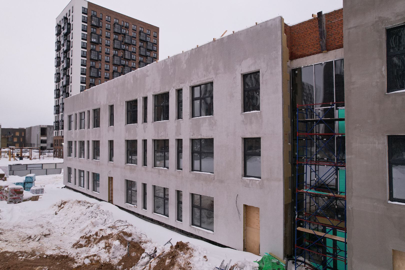 видео с коптера, детский сад,