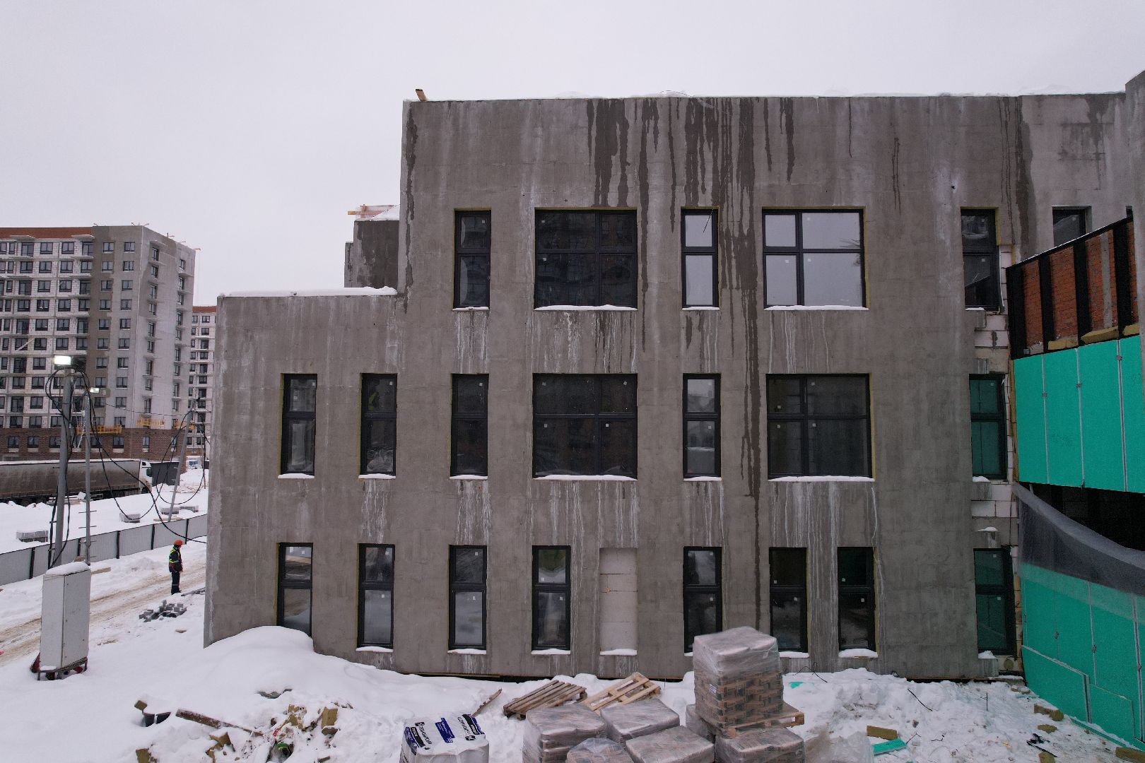 видео с коптера, детский сад,