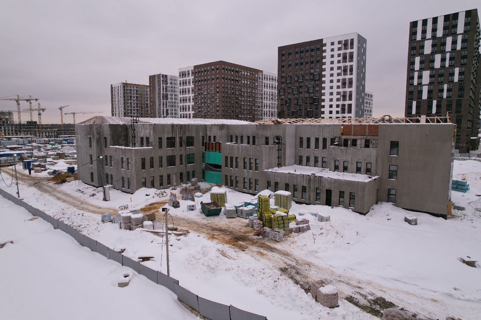 видео с коптера, детский сад,