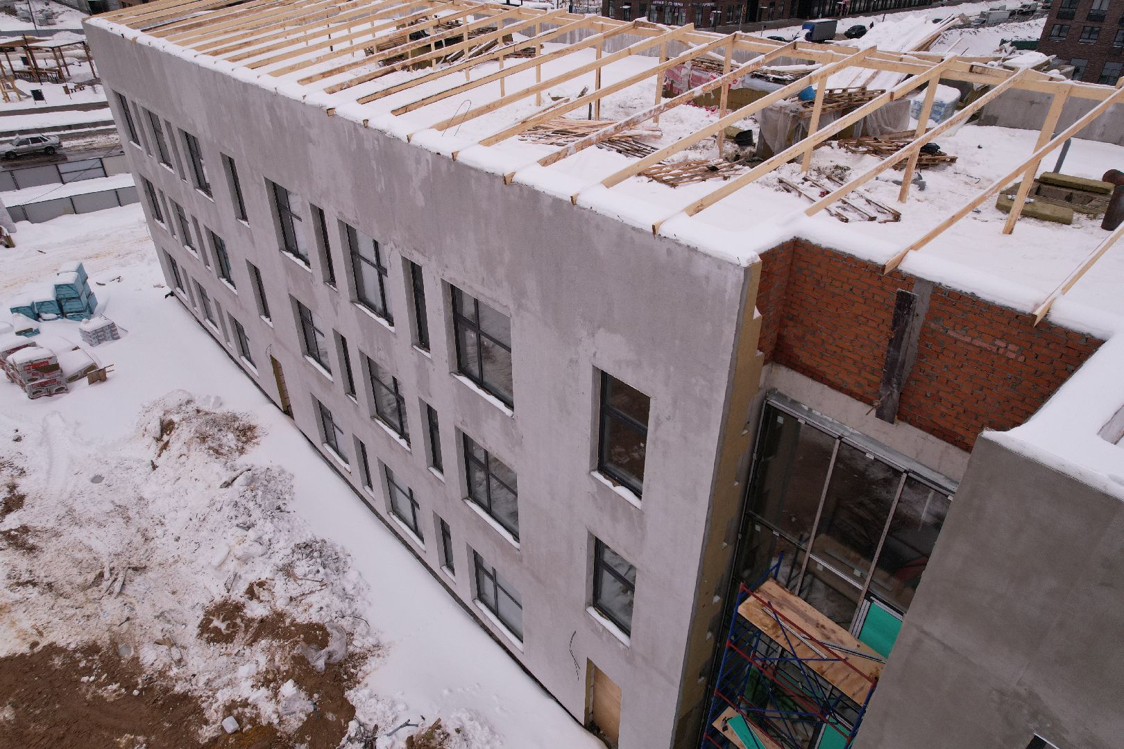 видео с коптера, детский сад,