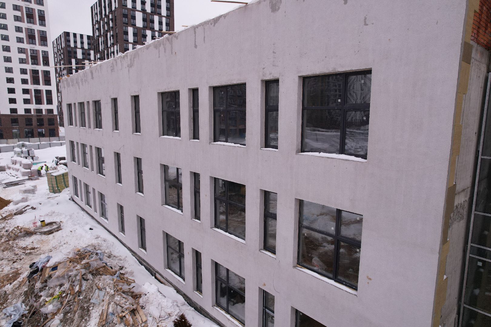 видео с коптера, детский сад,