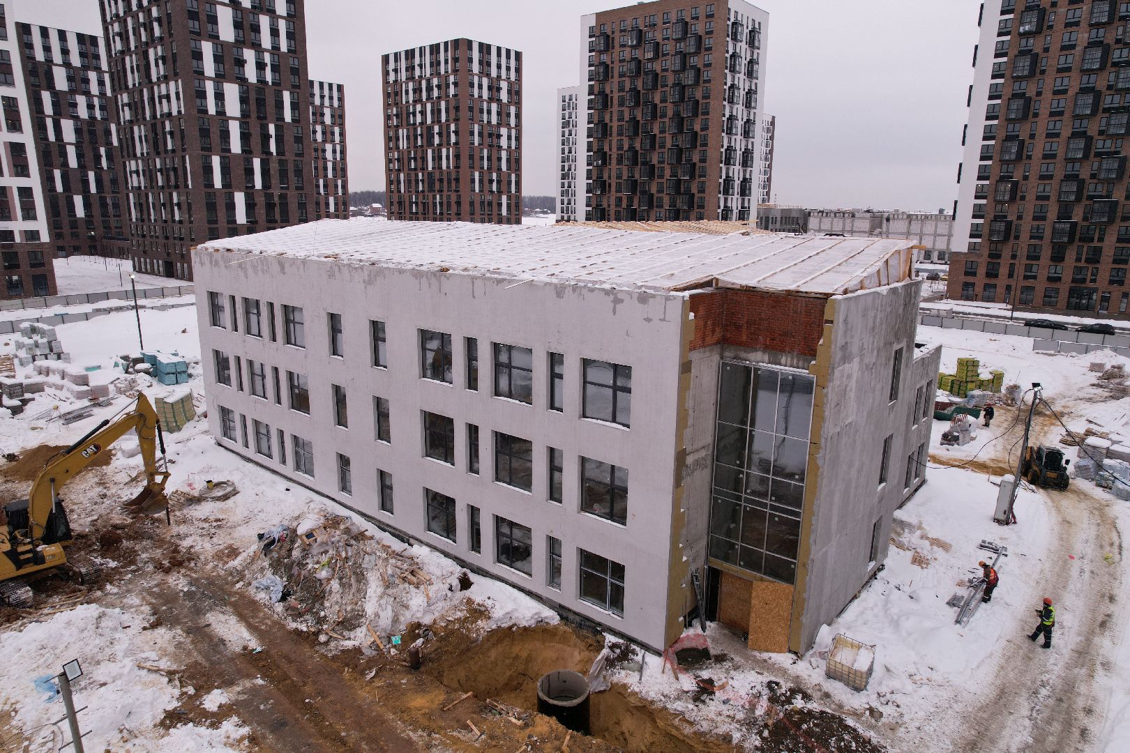 видео с коптера, детский сад,