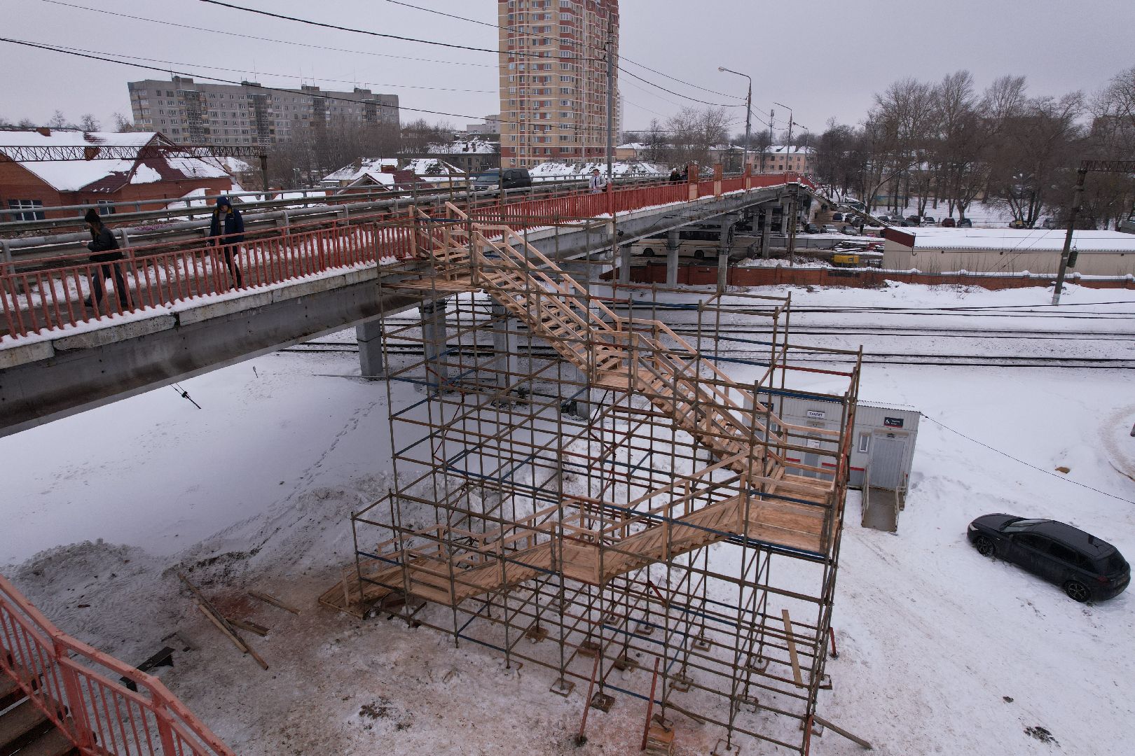видео с коптера, путепровод 88 км,