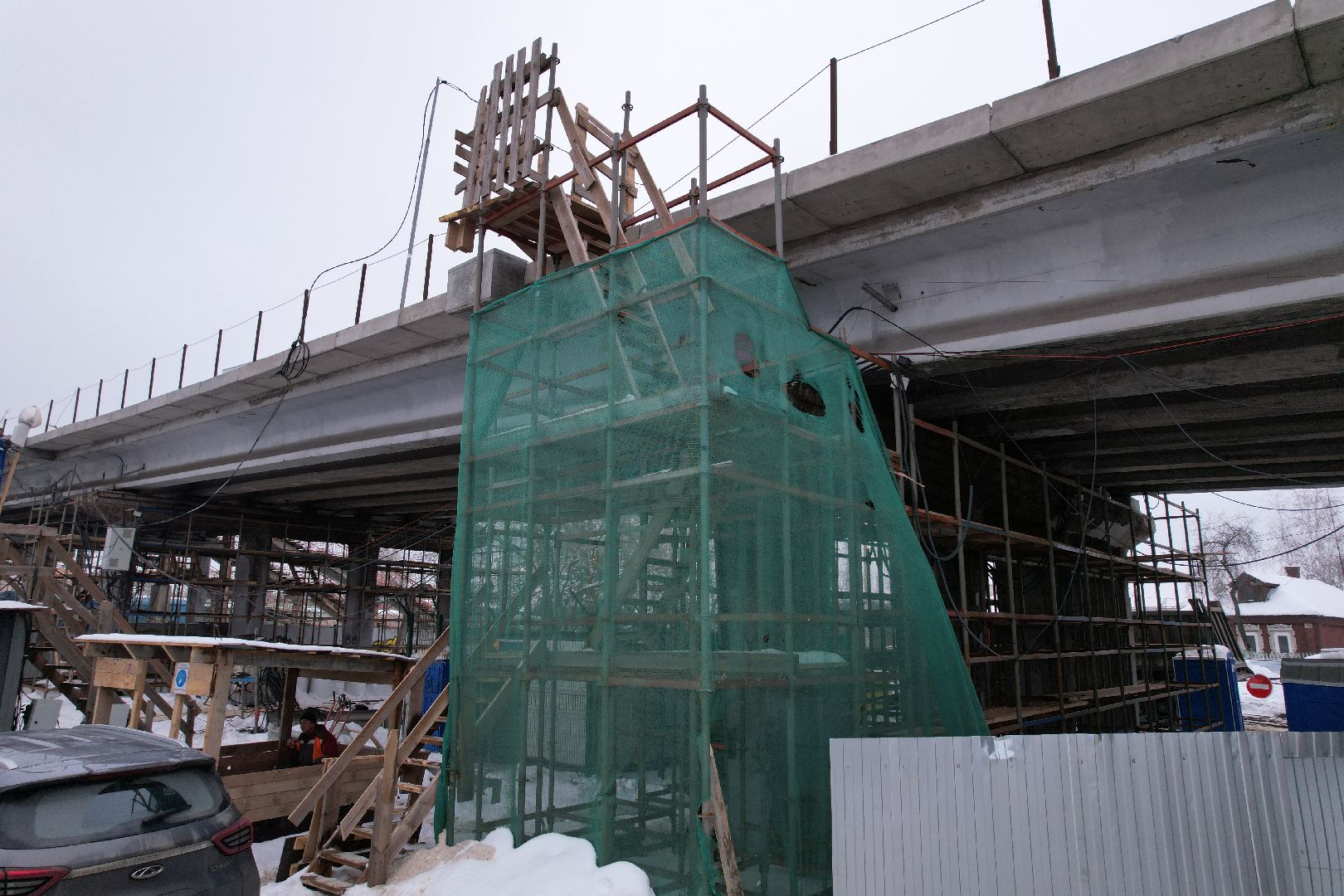 видео с коптера, путепровод 88 км,