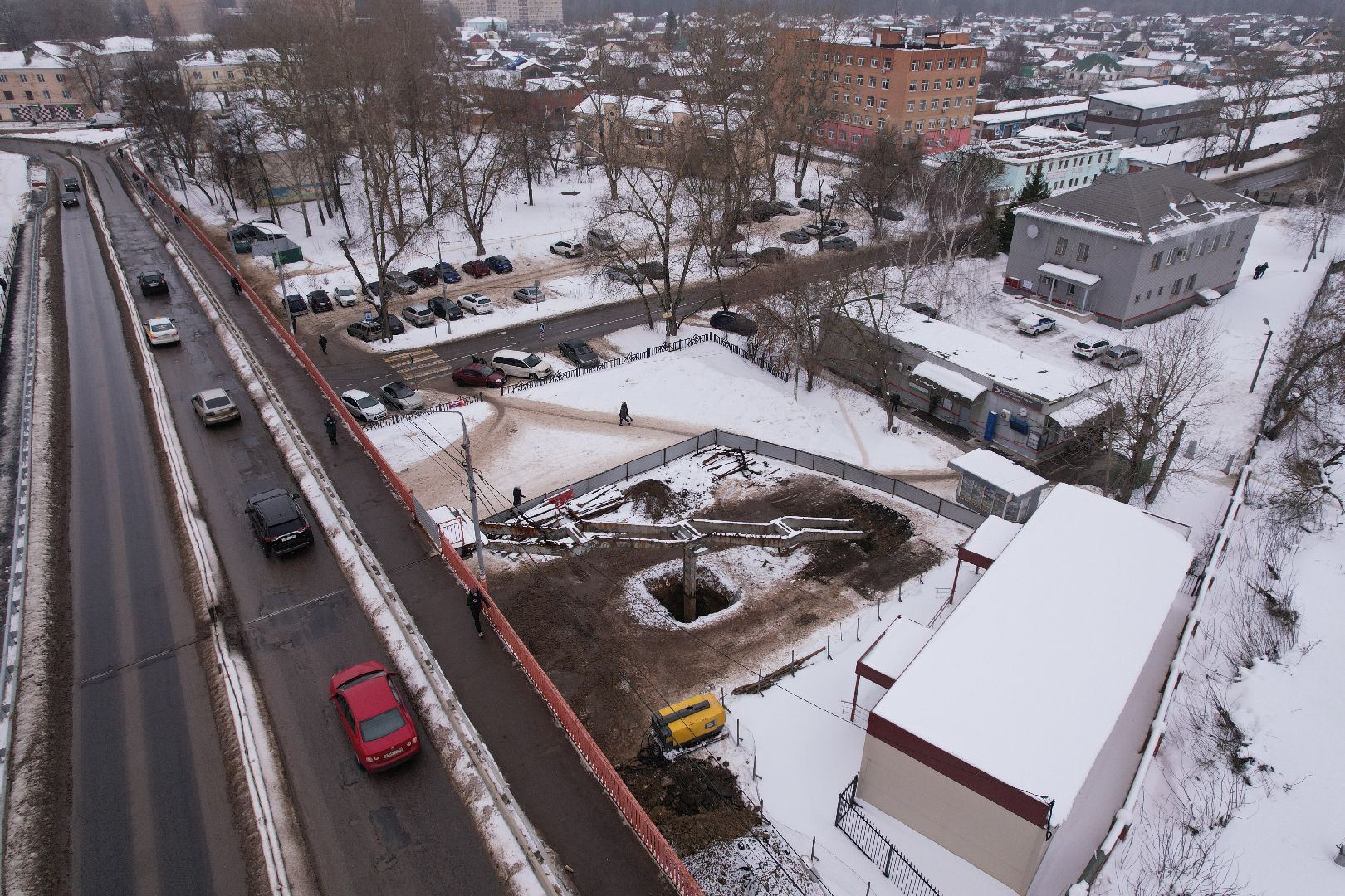видео с коптера, путепровод 88 км,
