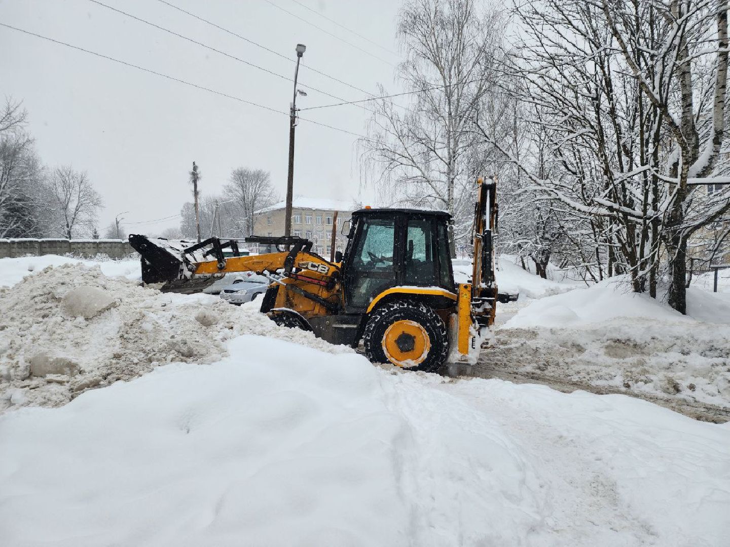 Солнечногорск, Снегопад, Уборка снега, МБУ, Рабочие,