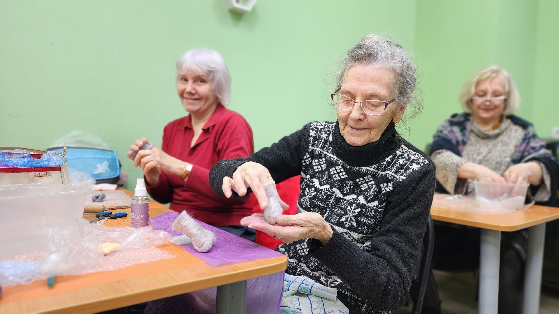 активное долголети, долголеты, мастер-класс, валяние шерсти, протвино,