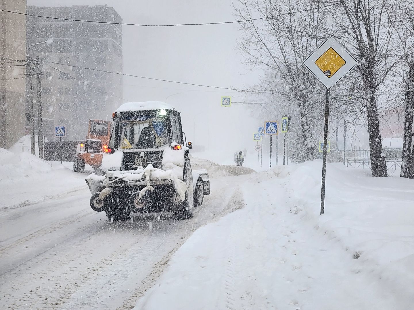 коммунальные службы, снегопад, циклон, Старая Купавна, Богородский городской округ,