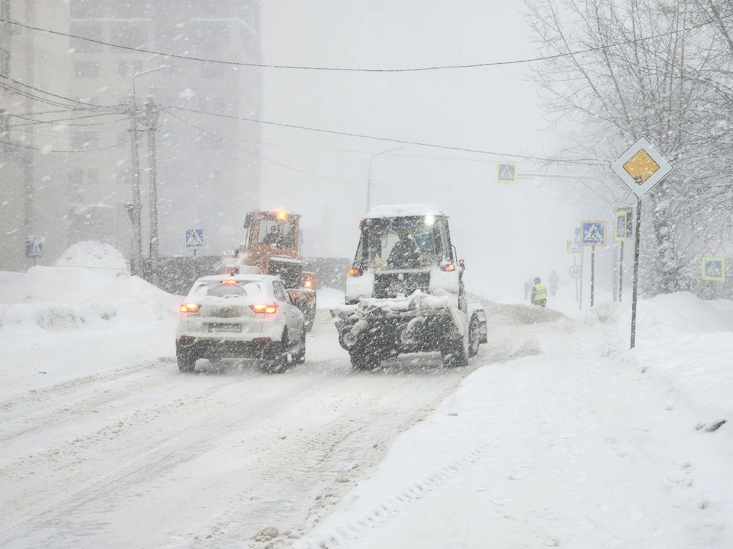коммунальные службы, снегопад, циклон, Старая Купавна, Богородский городской округ,