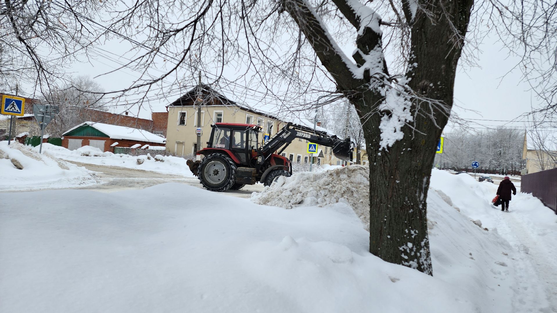 Егорьевск, снег, служба благоустройства, Подмосковье, Московская область,