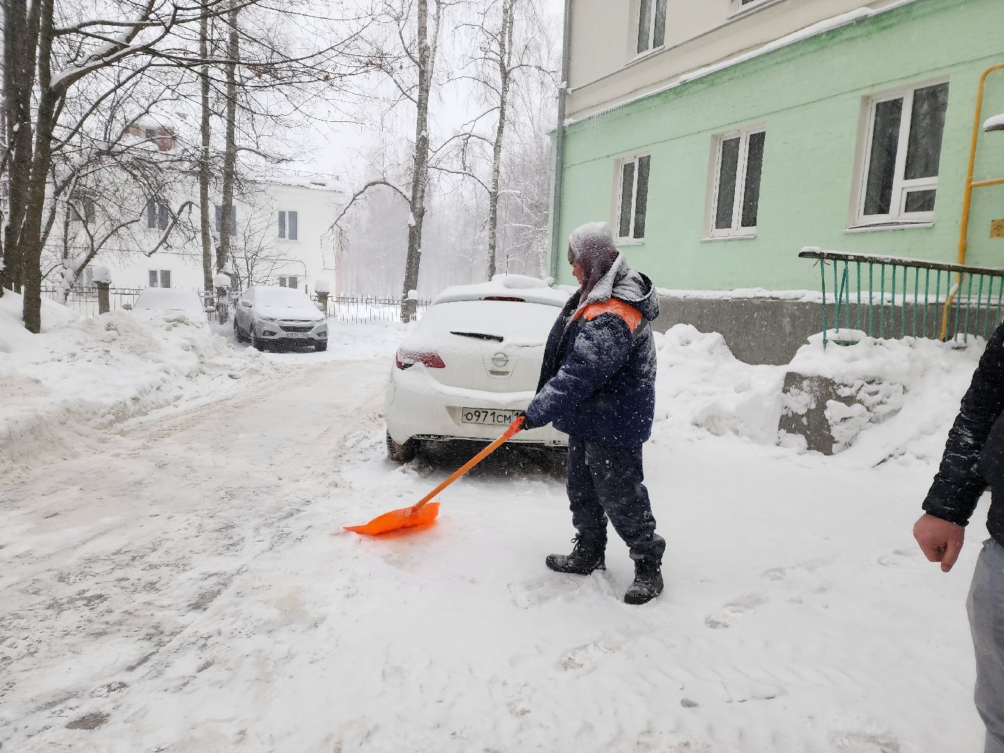 красноармейск, г.о. пушкинский, снегопад, уборка снега,