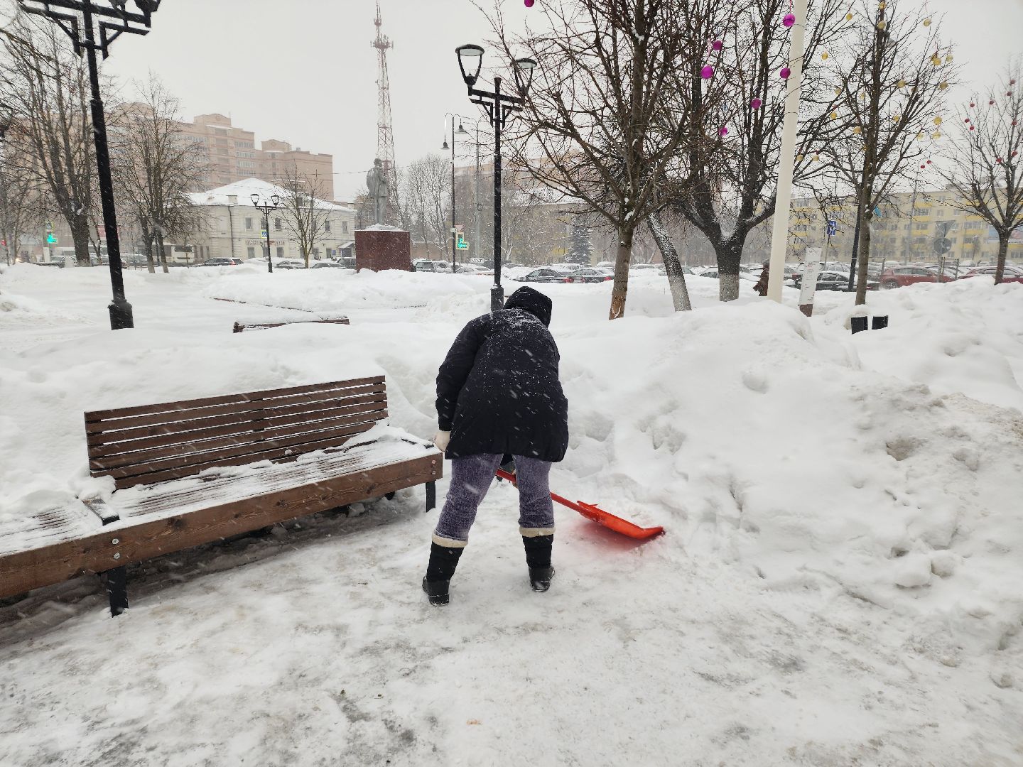циклон ольга, снегопад, уборка снега,