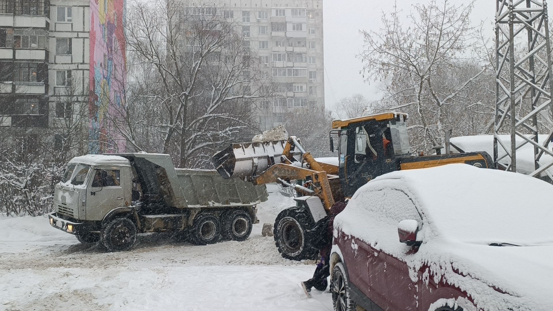 уборка снега, лобня, жкх,