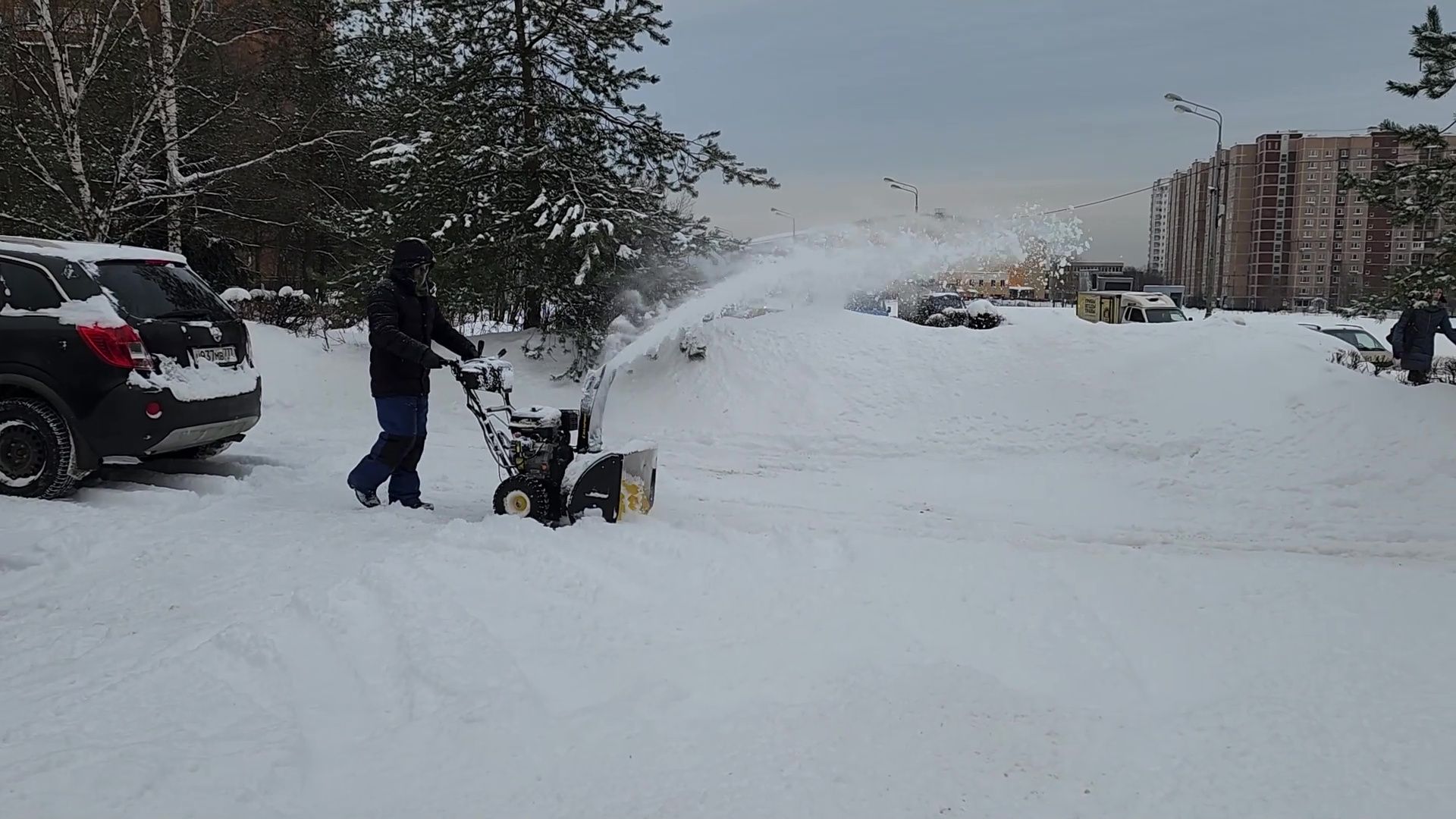 Реутов, ЖКХ, снегопад, Ольга, уборка, трактор, бобкэт, дворники,