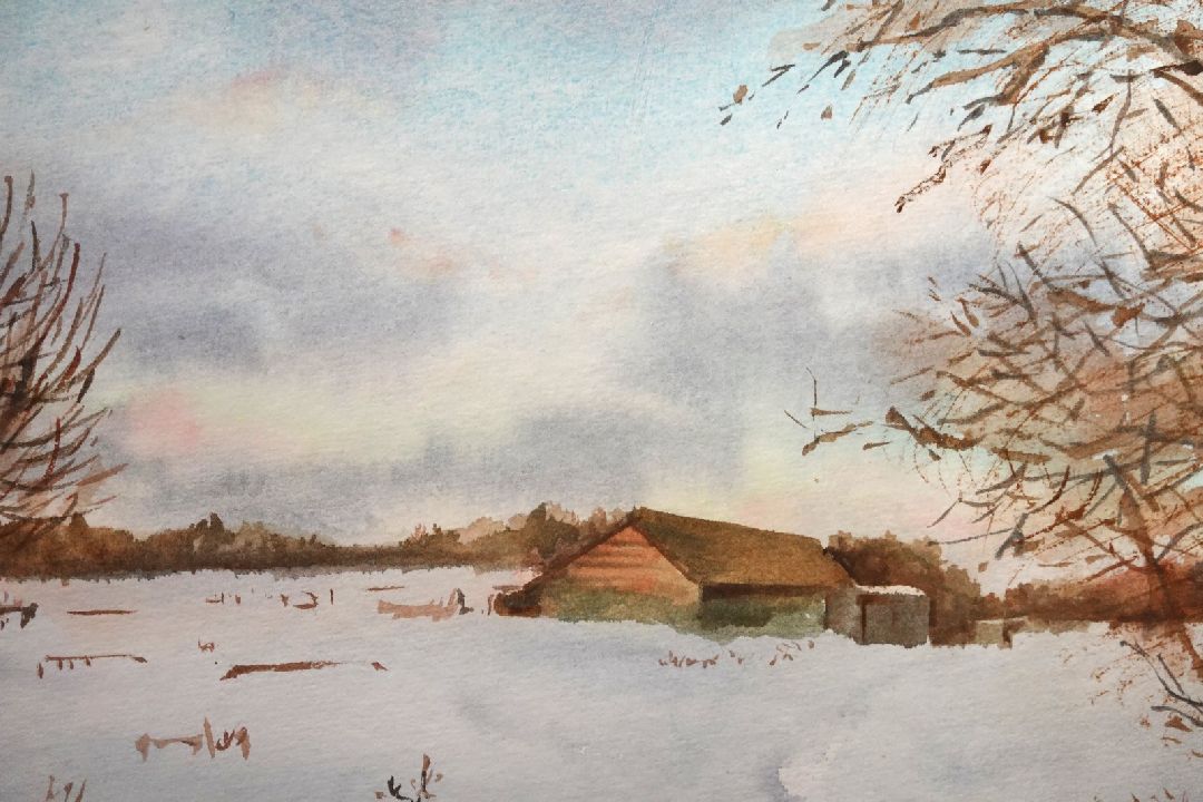 Выставка, Картины, Акварель