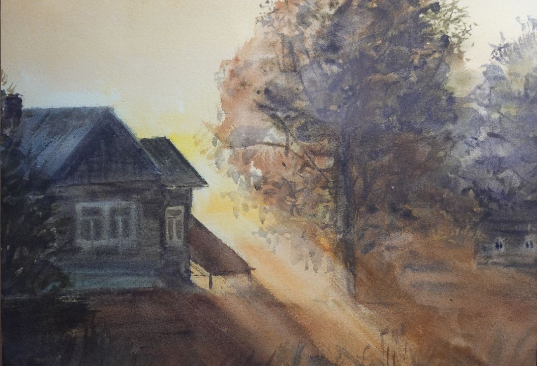 Выставка, Картины, Акварель