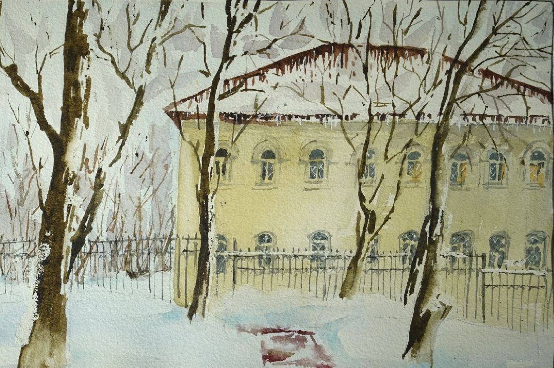 Выставка, Картины, Акварель